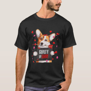 Hund Lover Funny Niedlich Corgi Guilty of Liebe Va T-Shirt