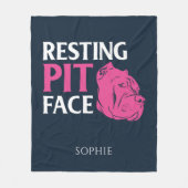 Hund-Lover-Gag-Ruderpitseite Fleecedecke (Vorderseite)