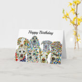 Hund Lover Geburtstagskarte Karte (Gelbe Blume)