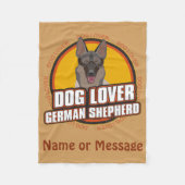 Hund Lover German Shepherd Individuelle Name oder  Fleecedecke (Vorderseite)