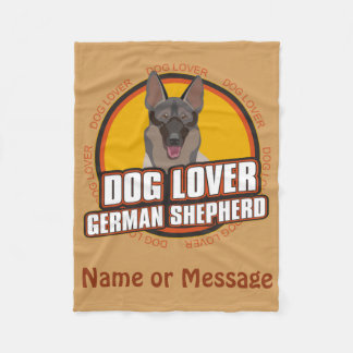 Hund Lover German Shepherd Individuelle Name oder  Fleecedecke