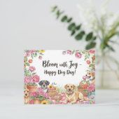 Hund Lover Golden Retriever Postkarte (Stehend Vorderseite)