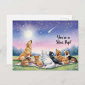 Hund Lover Golden Retriever Postkarte (Vorne/Hinten)