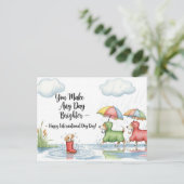 Hund Lover Golden Retriever Postkarte (Stehend Vorderseite)