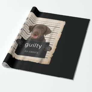 Hund Lover Guilty Chocolate Labrador Bad Dog Geschenkpapier