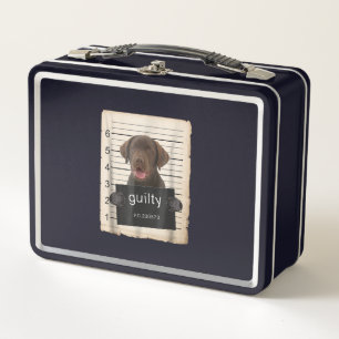 Hund Lover   Guilty Chocolate Labrador Bad Dog Metall Brotdose