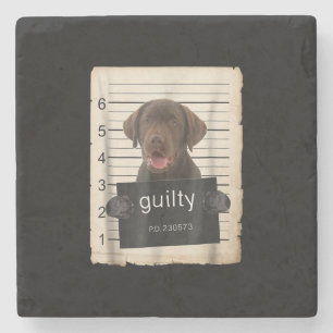 Hund Lover Guilty Chocolate Labrador Bad Dog Steinuntersetzer
