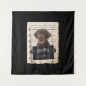Hund Lover | Guilty Chocolate Labrador Bad Dog Wandteppich (Vorderseite)
