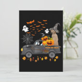 Hund Lover |Halloween LKW Trick or Tree Karte (Stehend Vorderseite)