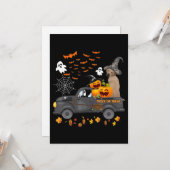 Hund Lover |Halloween LKW Trick or Tree Karte (Vorderseite/Rückseite Beispiel)
