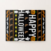 Hund Lover | Happy Halloween Chocolate Labrador Puzzle (Horizontal)