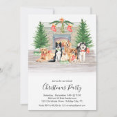 Hund Lover Haustiere Hunde Weihnachts-Party Einlad Einladung (Vorderseite)