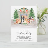 Hund Lover Haustiere Hunde Weihnachts-Party Einlad Einladung (Stehend Vorderseite)