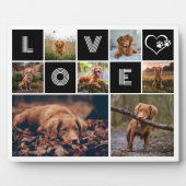 Hund Lover Herz Liebe Foto Collage Fotoplatte (Vorderseite)