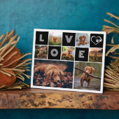 Hund Lover Herz Liebe Foto Collage Fotoplatte (Seite)