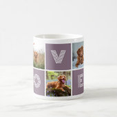 Hund Lover Herz Liebe Foto Collage Kaffeetasse (Mittel)