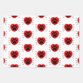 Hund Lover Herz und Pfoten Print Geschenkpapier Set (Vorderseite)
