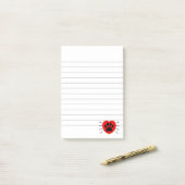 Hund Lover Herz und Pfoten Print Post-it Klebezettel (Auf Schreibtisch)