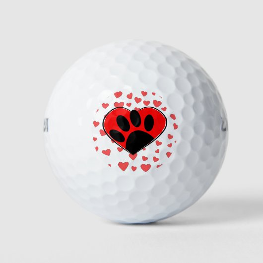 Hund Lover hört überall Golfball (Vorderseite)