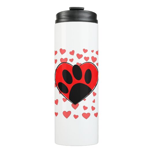 Hund Lover hört überall Thermosbecher (Vorderseite)