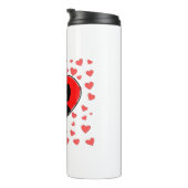 Hund Lover hört überall Thermosbecher (Nach rechts gedreht)