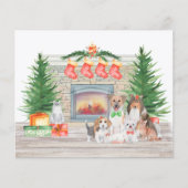 Hund Lover Hunde Katzen Weihnachtskarte (Vorderseite)