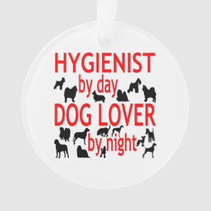 Hund Lover Hygienist in Rot Ornament