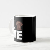 Hund Lover | I Liebe Chocolate Labrador Kaffeetasse (Vorderseite Links)