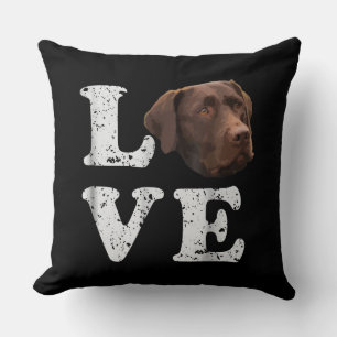 Hund Lover   I Liebe Chocolate Labrador Retriever Kissen