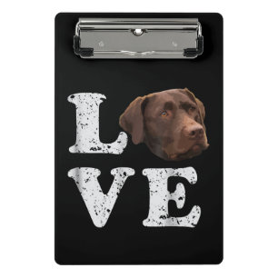 Hund Lover I Liebe Chocolate Labrador Retriever Mini Klemmbrett