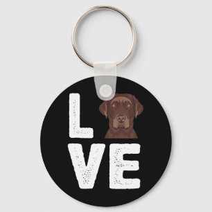 Hund Lover   I Liebe Chocolate Labrador Schlüsselanhänger