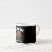 Hund Lover | I Liebe Mein Schokolade Labrador Espressotasse (Vorderseite Rechts)