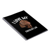 Hund Lover | I Liebe Mein Schokolade Labrador Notizblock (Rechte Seite)