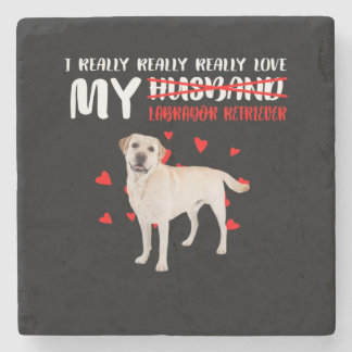 Hund Lover | Ich Liebe mein Labrador Retriever Steinuntersetzer
