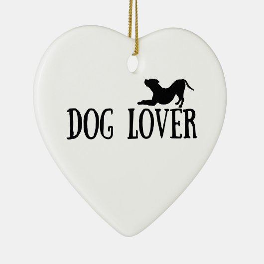 Hund Lover Keramik Ornament (Rechts)