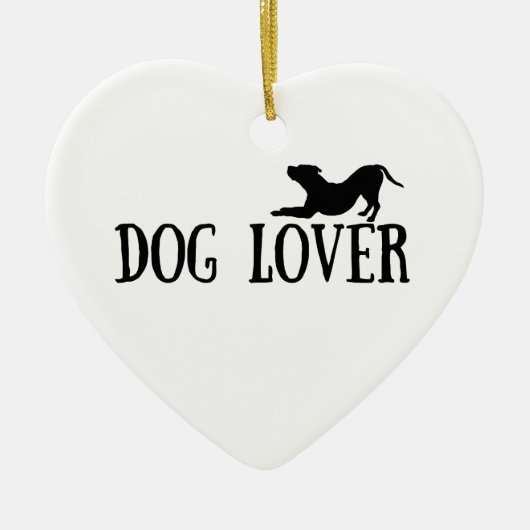 Hund Lover Keramik Ornament (Vorne)