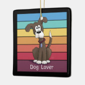 Hund Lover Keramikornament (Links)