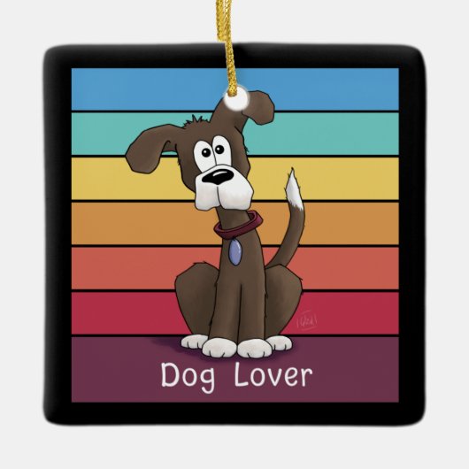 Hund Lover Keramikornament (Vorderseite)