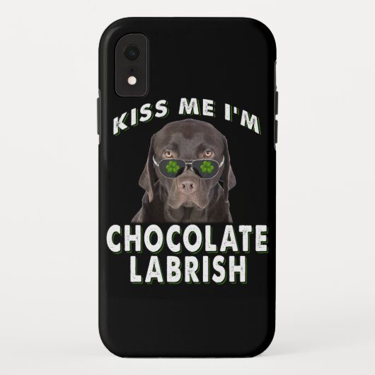 Hund Lover | Kiss Me I'm Chocolate Labrish Case-Mate iPhone Hülle (Rückseite)