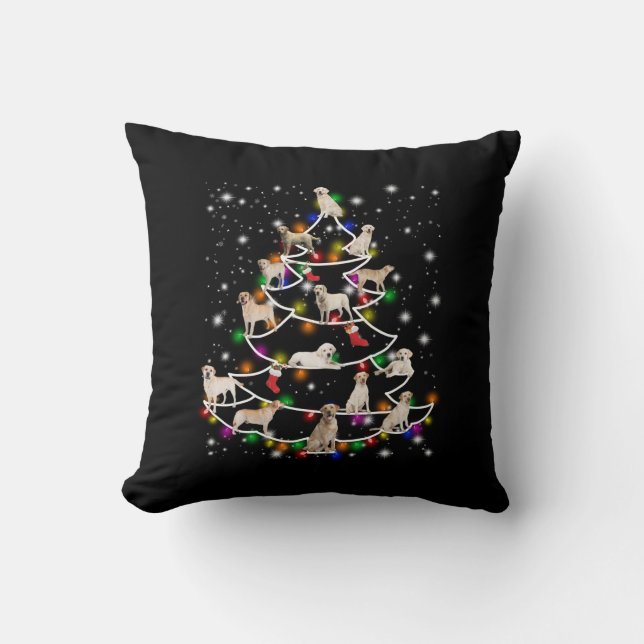Hund Lover | Labrador Christmas Tree Kissen (Vorderseite)