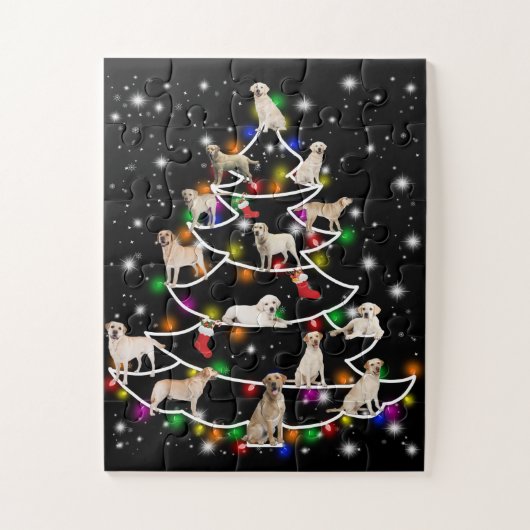 Hund Lover | Labrador Christmas Tree Puzzle (Vertikal)