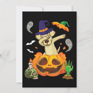 Hund Lover Labrador Dog Dabbing Pumpkin Hallowee Karte