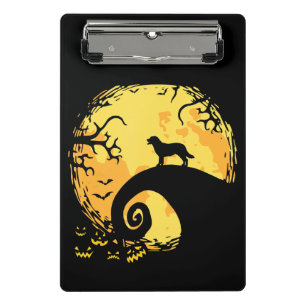 Hund Lover Labrador Full Moon Spooky Halloween Mini Klemmbrett
