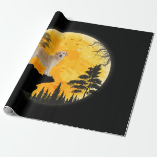 Hund Lover Labrador Hund Halloween Vollmond Geschenkpapier