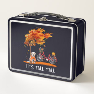 Hund Lover Labrador Retriever Es ist Fall Y'all Metall Brotdose