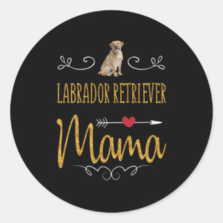 Hund Lover | Labrador Retriever Mama Runder Aufkleber
