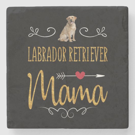 Hund Lover | Labrador Retriever Mama Steinuntersetzer (Vorderseite)