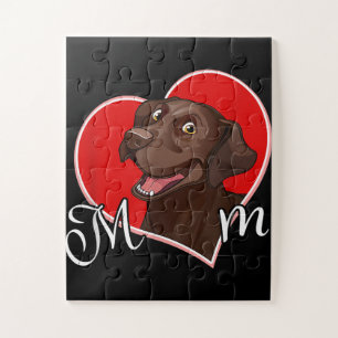 Hund Lover   Liebe Herzschokolade Labrador Mama Puzzle