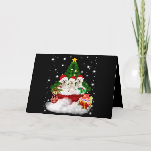 Hund Lover | Maltesische Welpen Weihnachten ist da (Vorderseite)