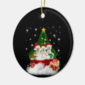 Hund Lover | Maltesische Welpen Weihnachten ist da Keramik Ornament (Links)